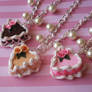 Rose Heart Cake Necklaces