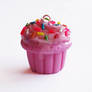 Pink Party Cupcake Charm