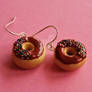 Chocolate Donut Charm Earrings