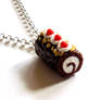 Chocolate Roll Cake Necklace