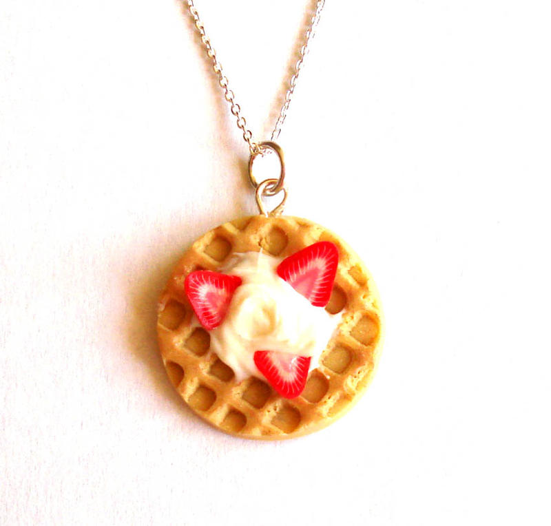 Strawberry Waffle Necklace