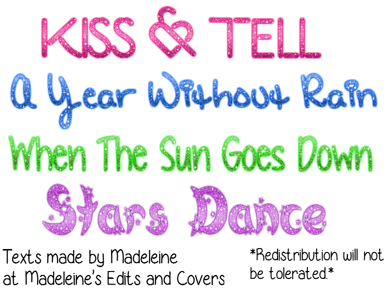 Selena Gomez Song Titles Png+Requested