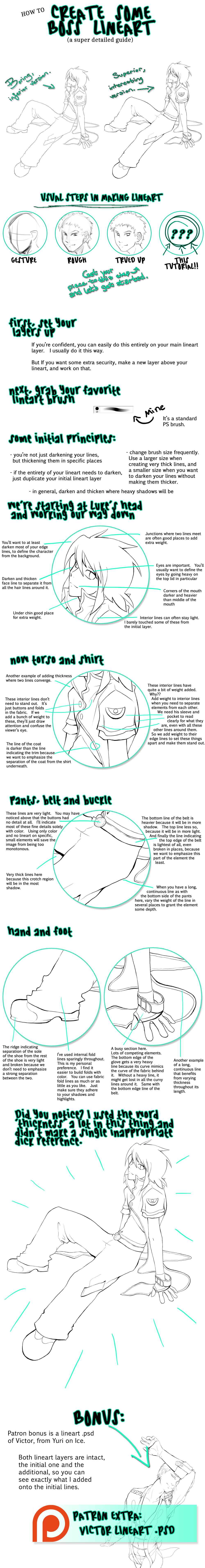 Lineart Tutorial by tallydraws