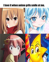 Smiling Anime Girls