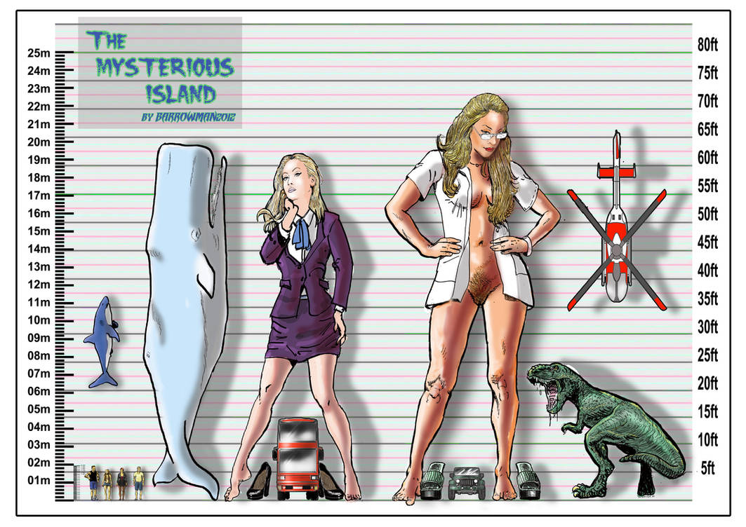 The Mysterious Island - Day 1 size comparison