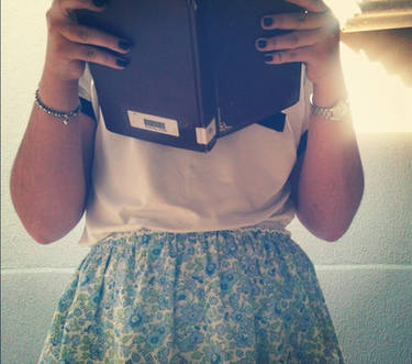 a girl with a book