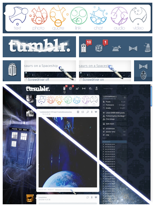 Ultimate Whovian dashboard for Tumblr