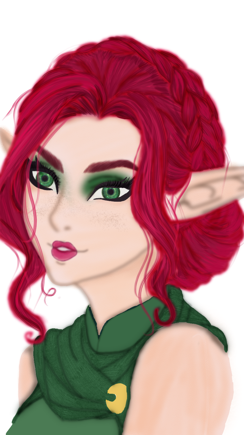 Red haired elf by BexArtwork on DeviantArt
