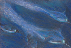 Deep blue,pastel,120x170mm