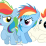 Two little fillies... And a colt.