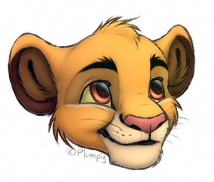 Simba Headshot by Plumpig on DeviantArt