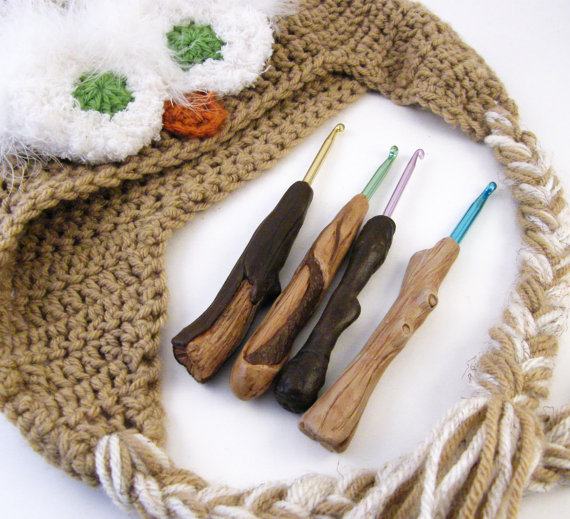 Driftwood Handle Crochet Hooks