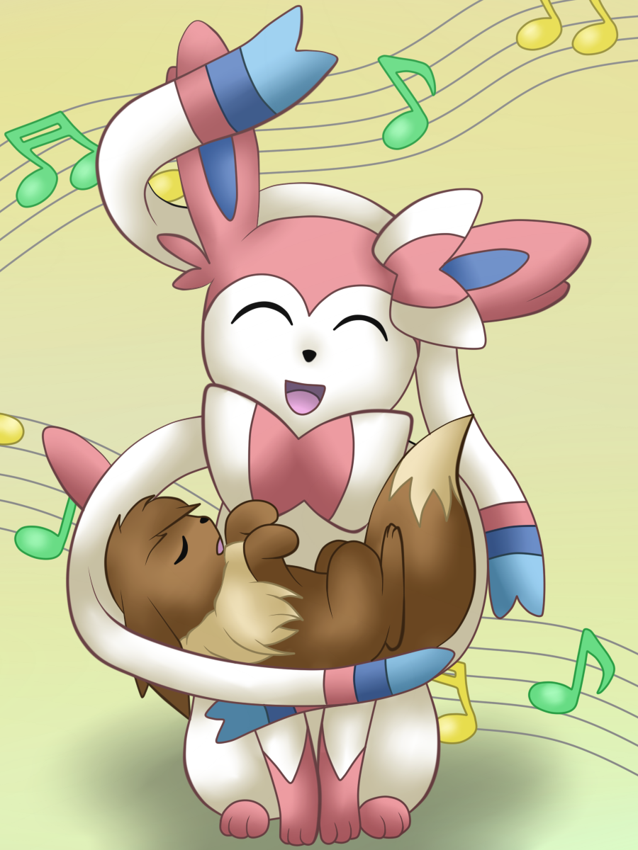 [Art Trade] Sylveons lullaby