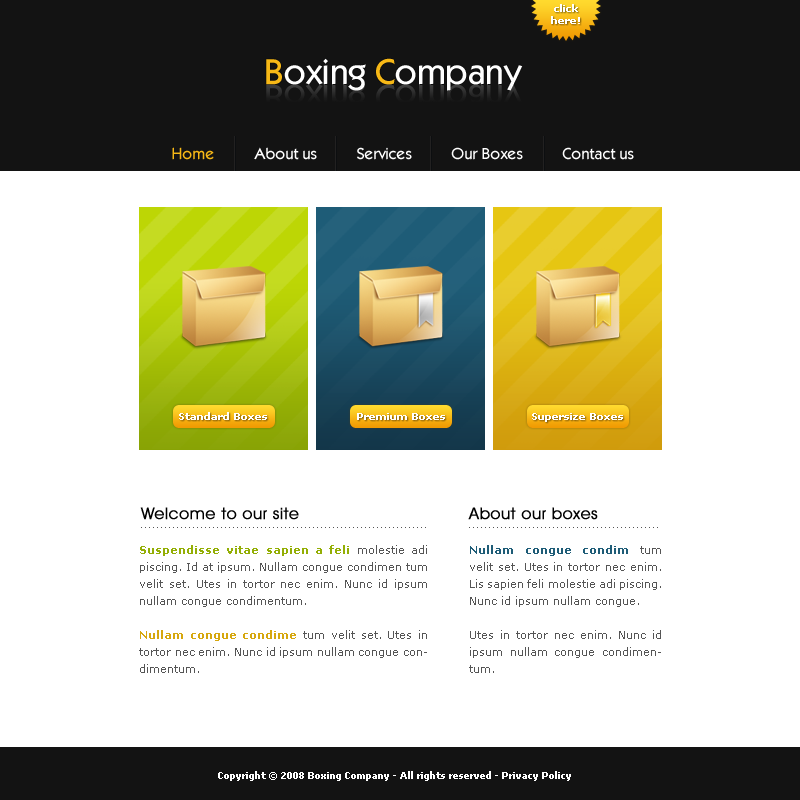 Boxing Company Template