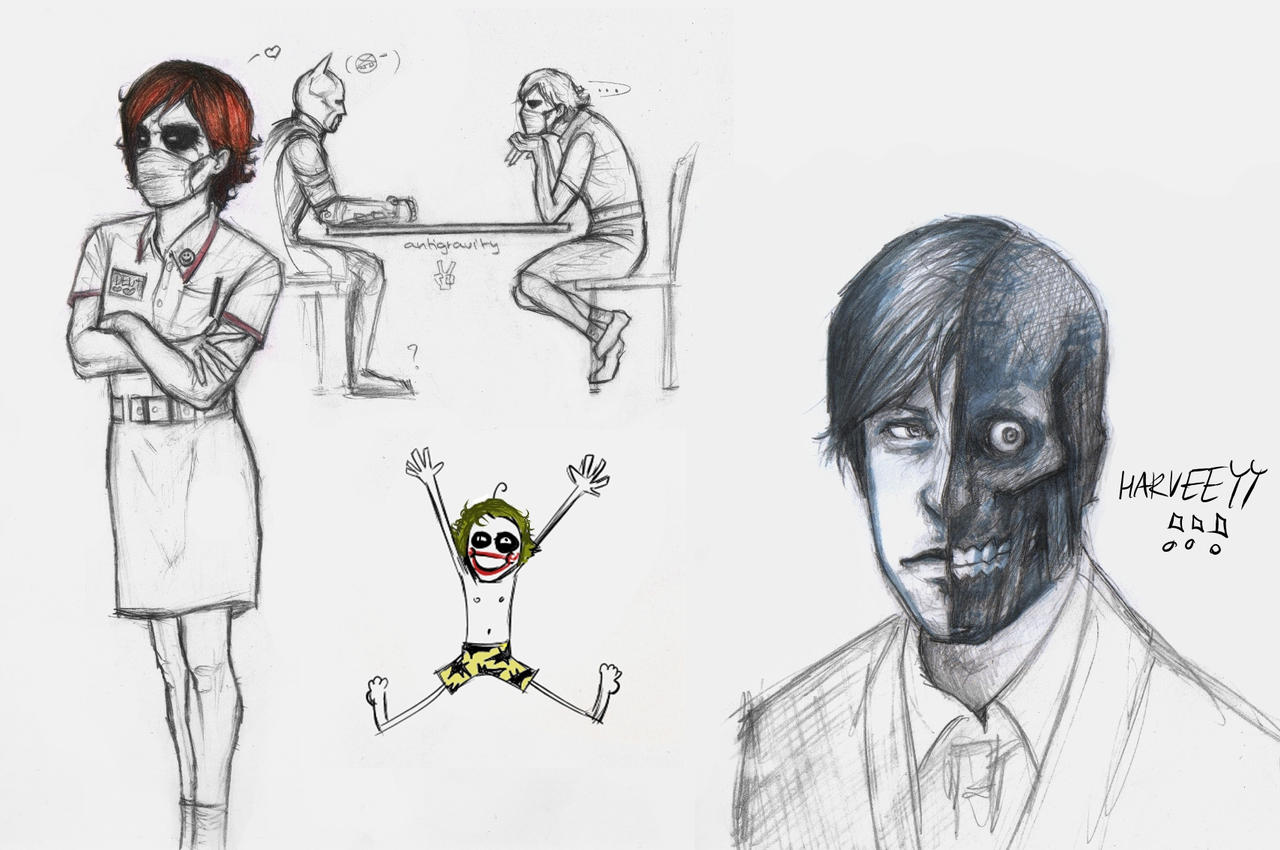 joker doodles 07+ Two face