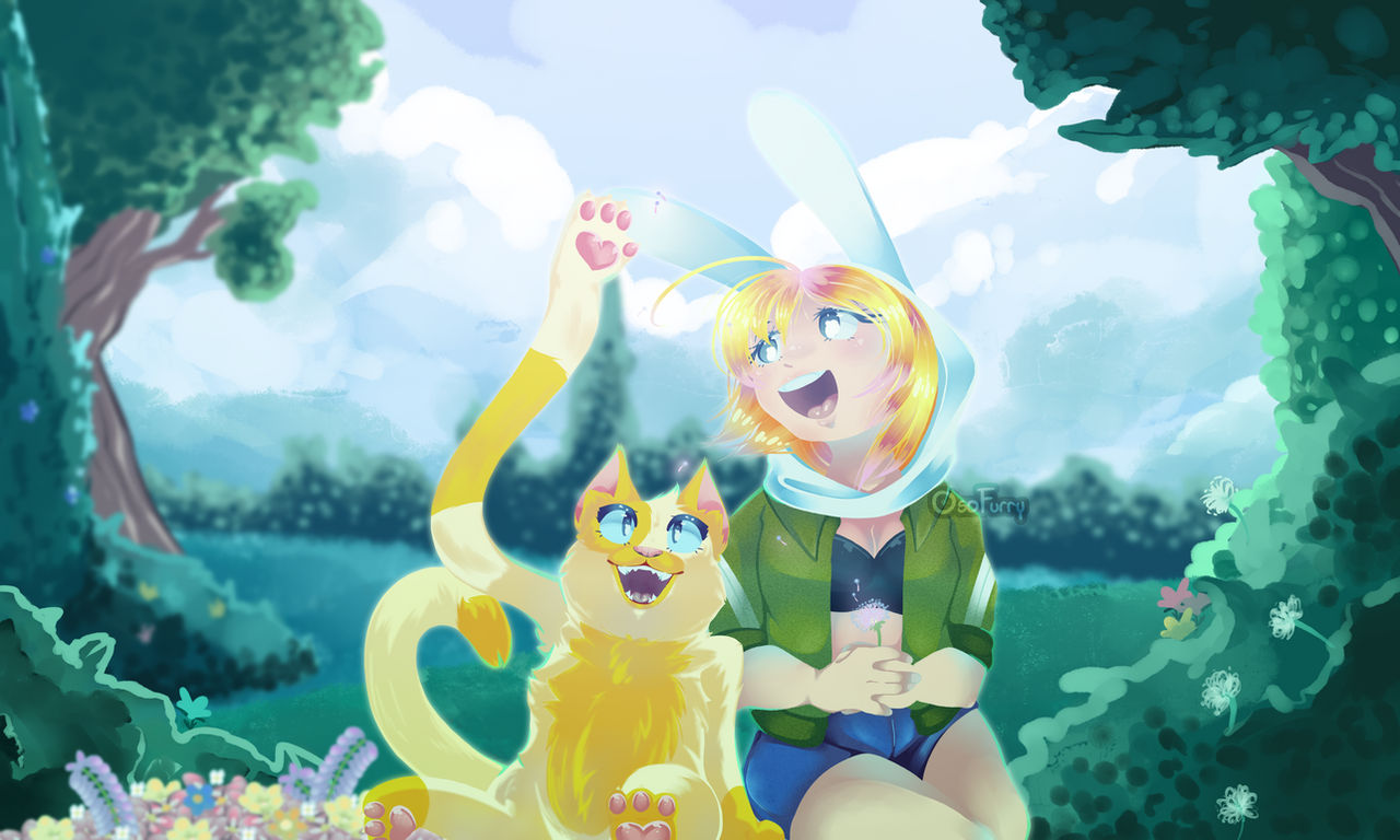 Fionna and Cake Adventure Time by OsoCham on DeviantArt