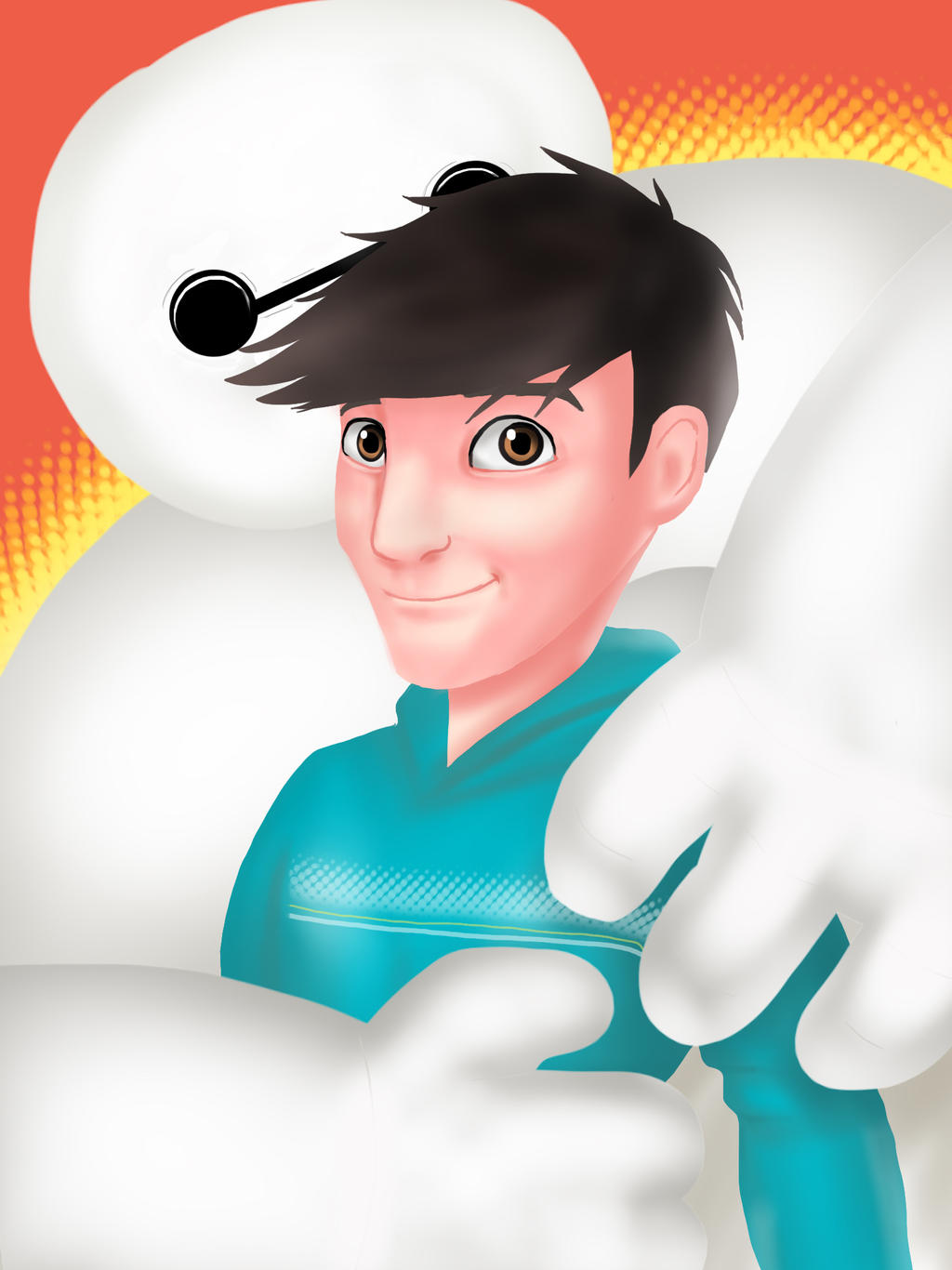 Tadashi Hamada and Baymax