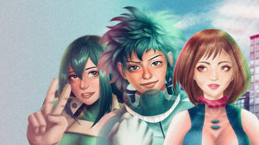 Asui, Midoriya and Uraraka