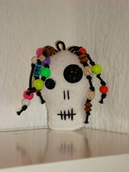 Dreadlock Skull Keyring