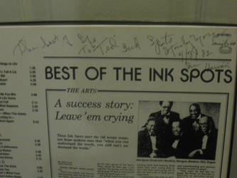 Signed Ink Spots vinyl, as promised.