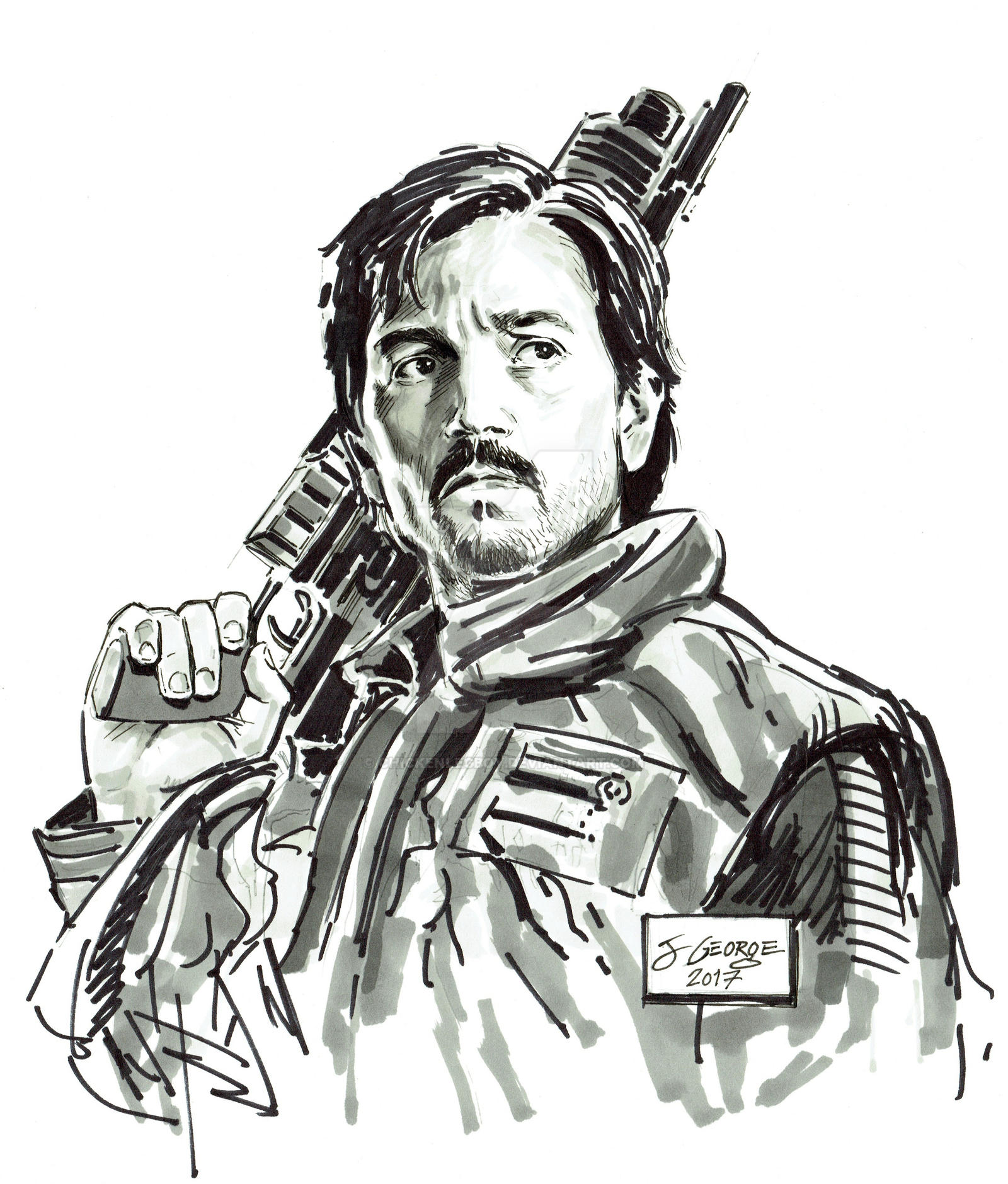Cassian Andor marker sketch by chickenlegboy on DeviantArt