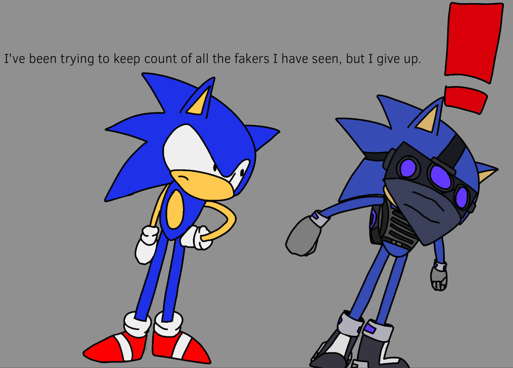 Sonic and Fake Sonic by bag3as on DeviantArt