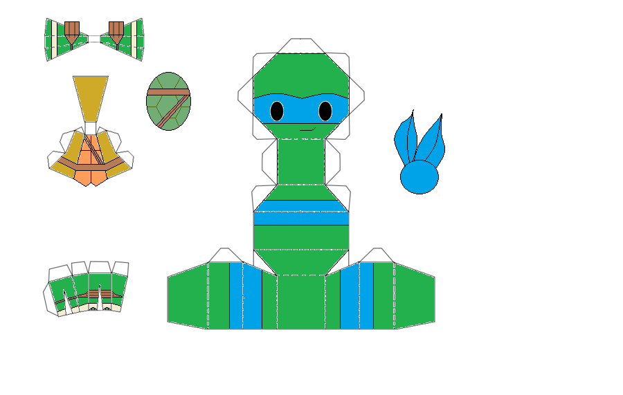 Tmnt Leonardo Chibi Papercraft