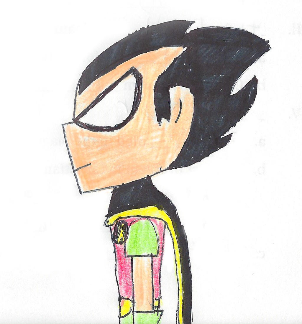 Teen Titans Go! Robin Sideway View by TheStickFigureKing on DeviantArt
