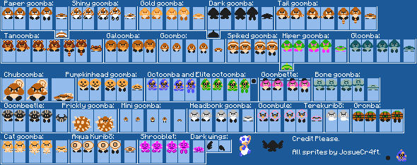Goombas species in SMB1 Style by JosueCr4ft on DeviantArt