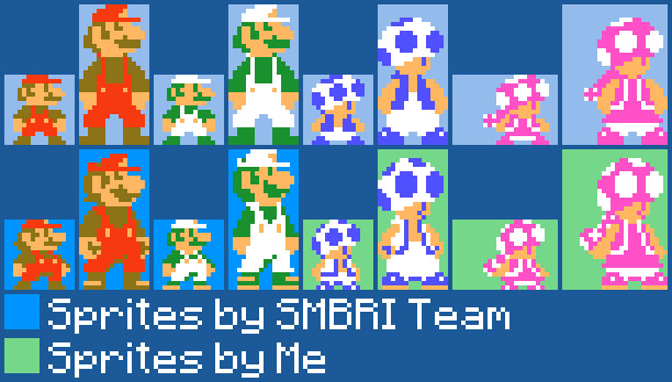 SMM2 - SMB1 Players (SMB Reimaginated Style) by JosueCr4ft on DeviantArt
