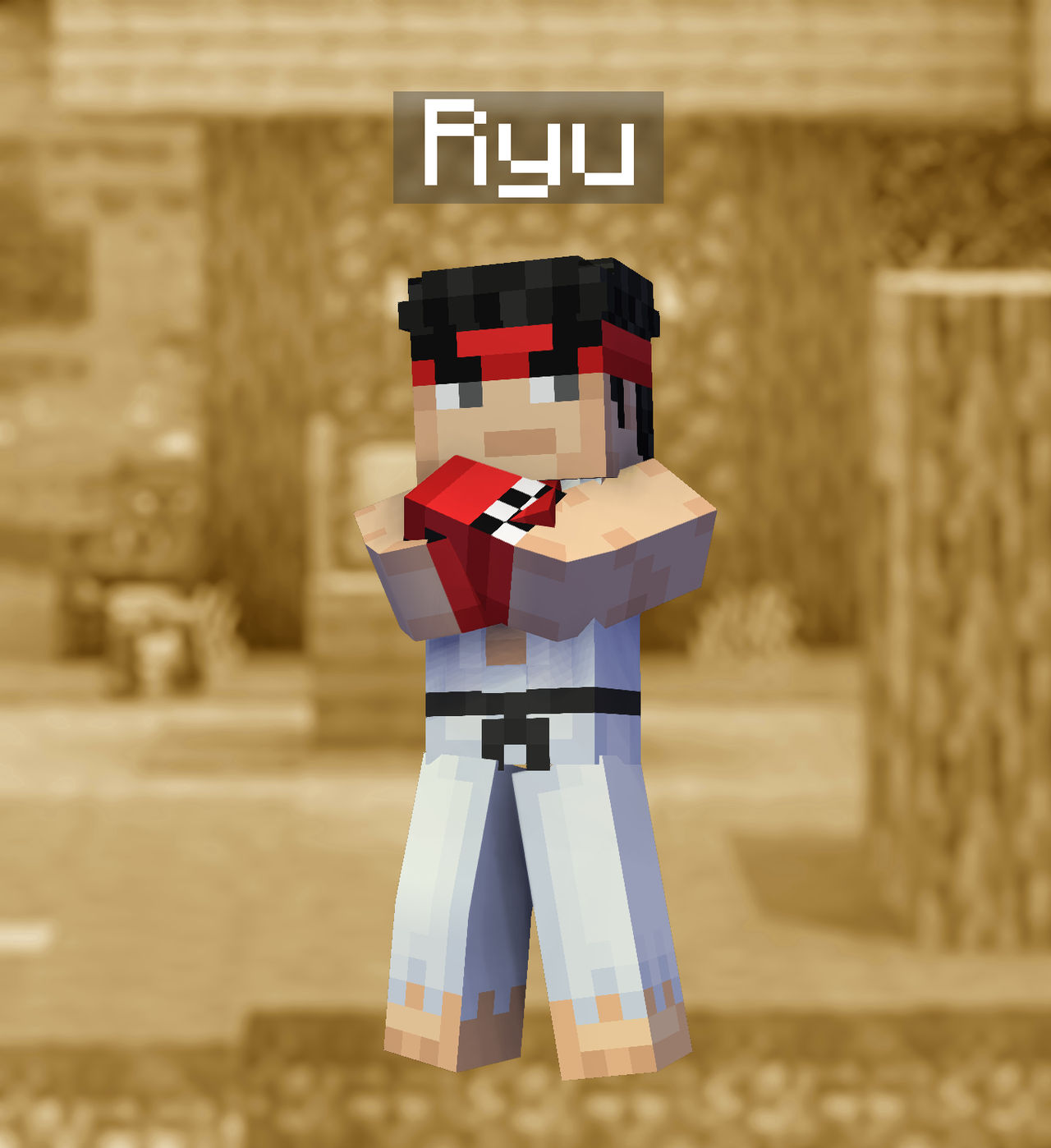 SSBU - 60 Ryu - Minecraft by JosueCr4ft on DeviantArt