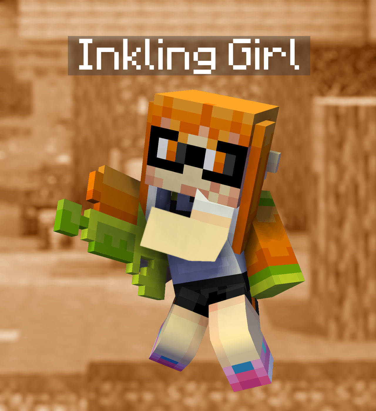Minecraft Inkling Model SSBU - 64 Inkling (Girl) - Minecraft by JosueCr4ft on DeviantArt