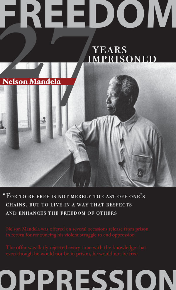 Nelson Mandela Poster by 4saken23