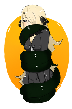 Cynthia Coiled and Silenced by mimimikasa