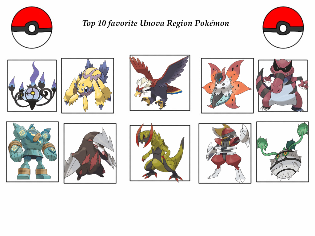 Top 10 Unova Pokemon by Arielfan90 on DeviantArt