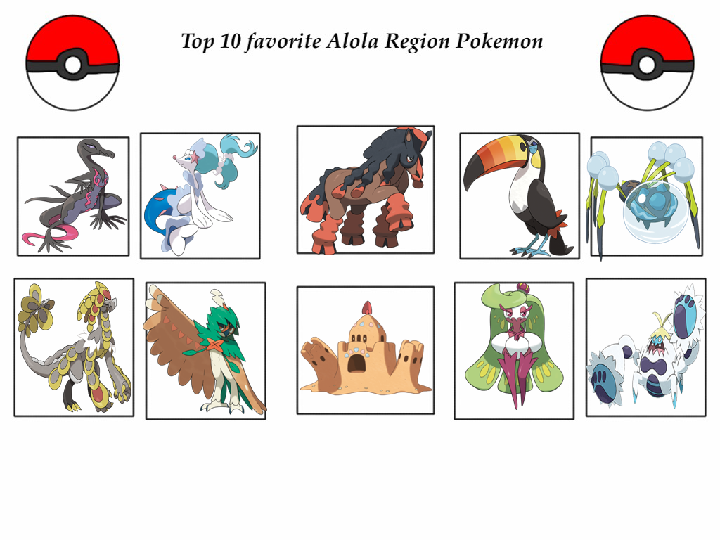 Top 10 Favorite Alola Pokemon by Ferno123 on DeviantArt