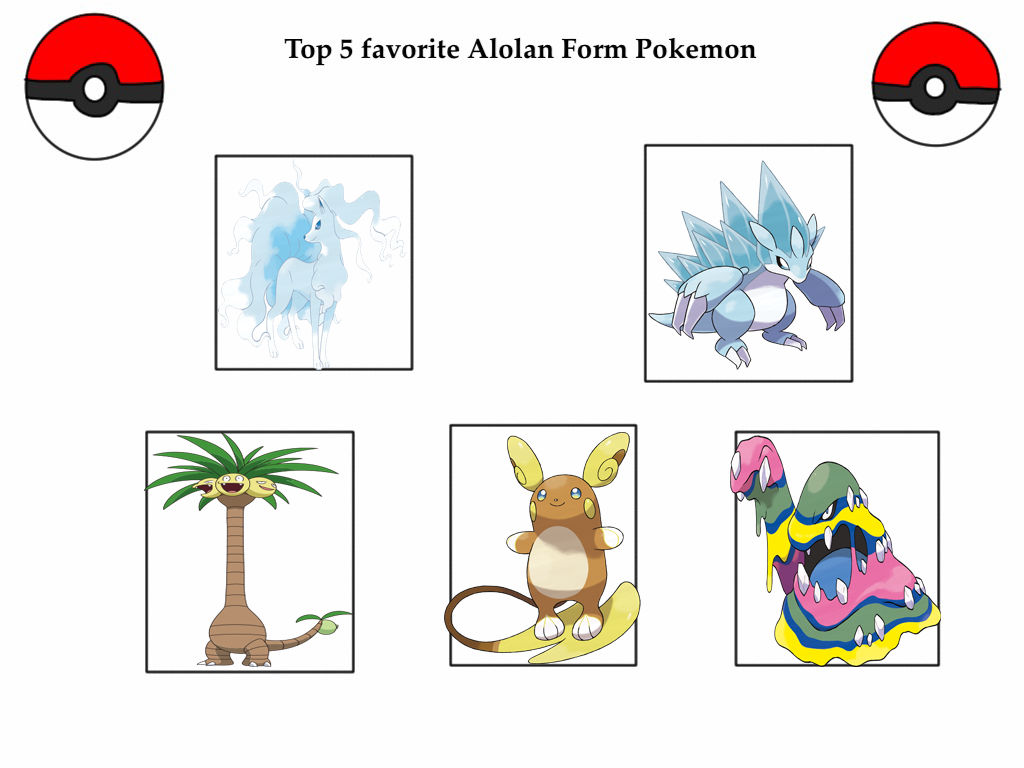 Top 5 Favorite Alolan Forms by Arielfan90 on DeviantArt
