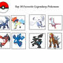 Top 10 Favorite Legendary Pokemon