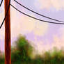 Power Pole at Sunset