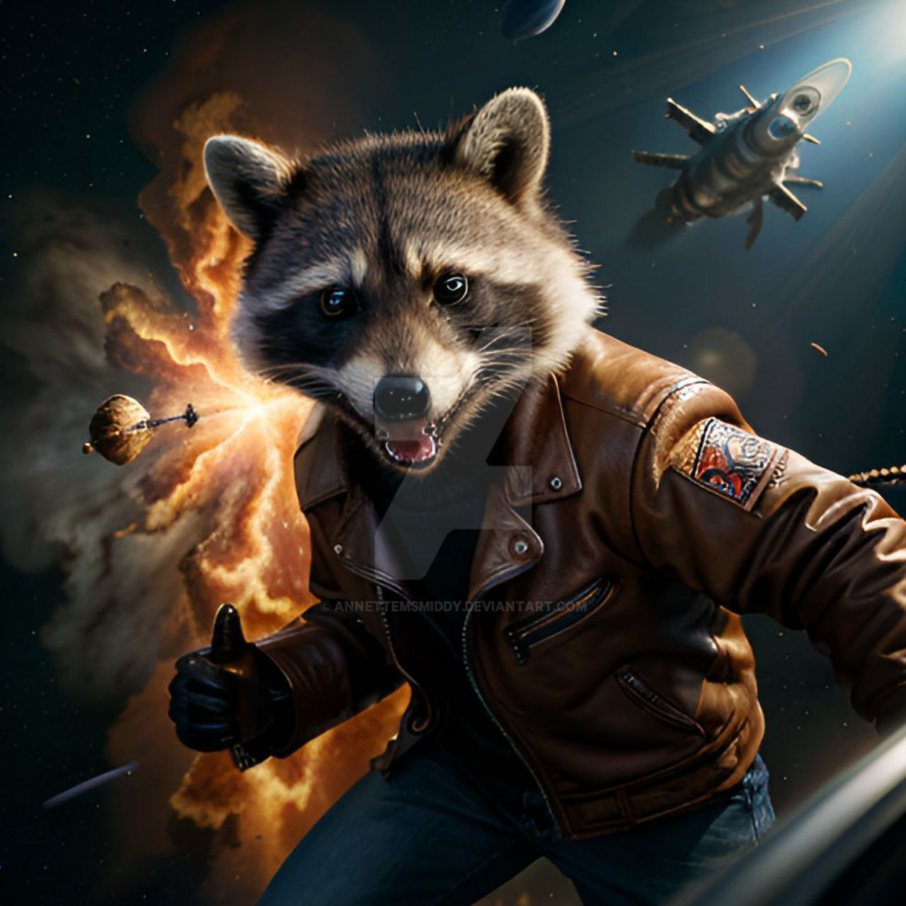 Cute and Fun Raccoon by AnnetteMSmiddy on DeviantArt