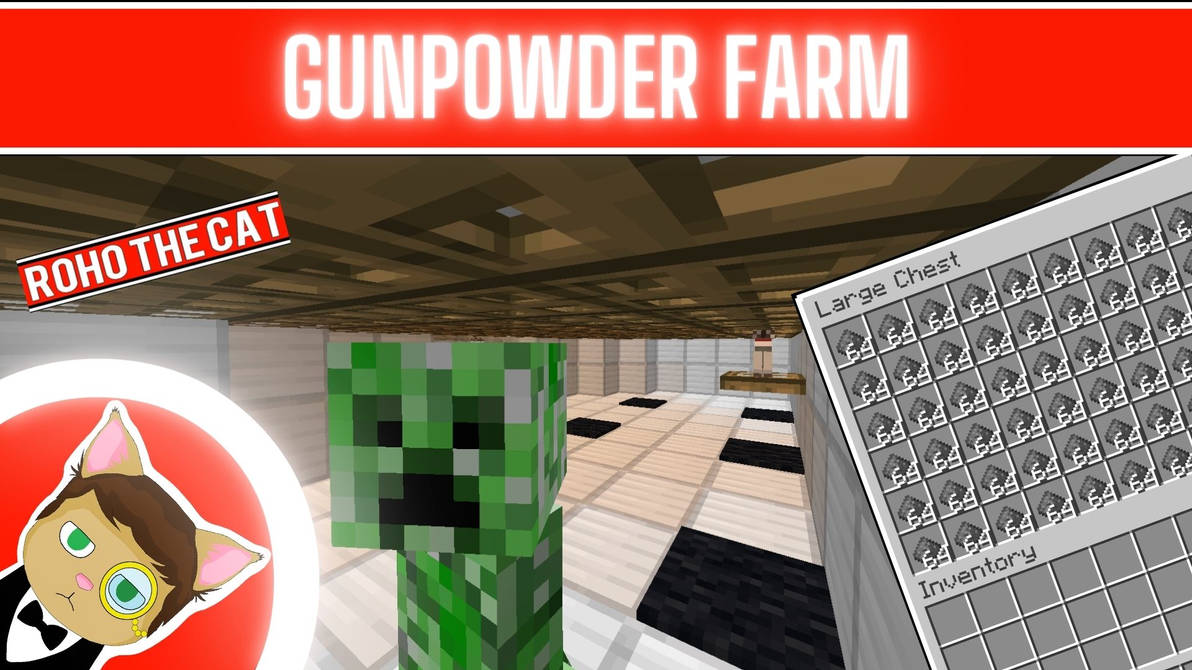 Minecraft - Gunpowder Farm - Fully Automatic!! by RohoTheCat on DeviantArt
