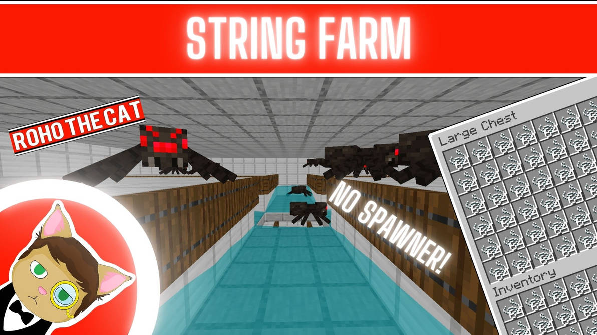 Minecraft - String Farm - Fully Automatic!! by RohoTheCat on DeviantArt