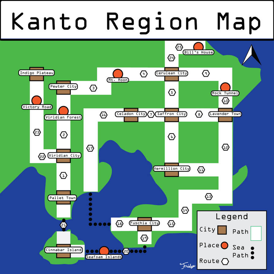 - Labeled Kanto Map by TheArtFridge on DeviantArt