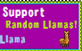 I Support Random Llamas Stamp