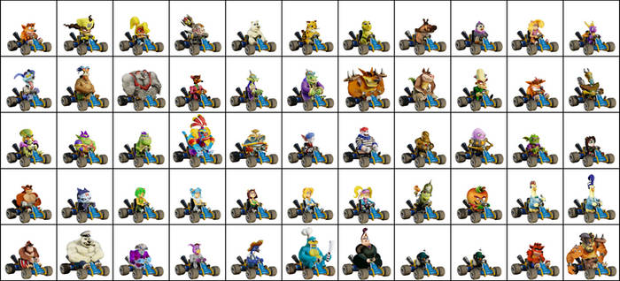 Crash Team Racing Nitro Fueled FAN ROSTER