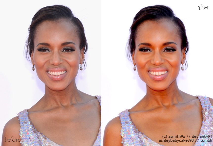 Kerry Washington Retouch + Topaz Effect