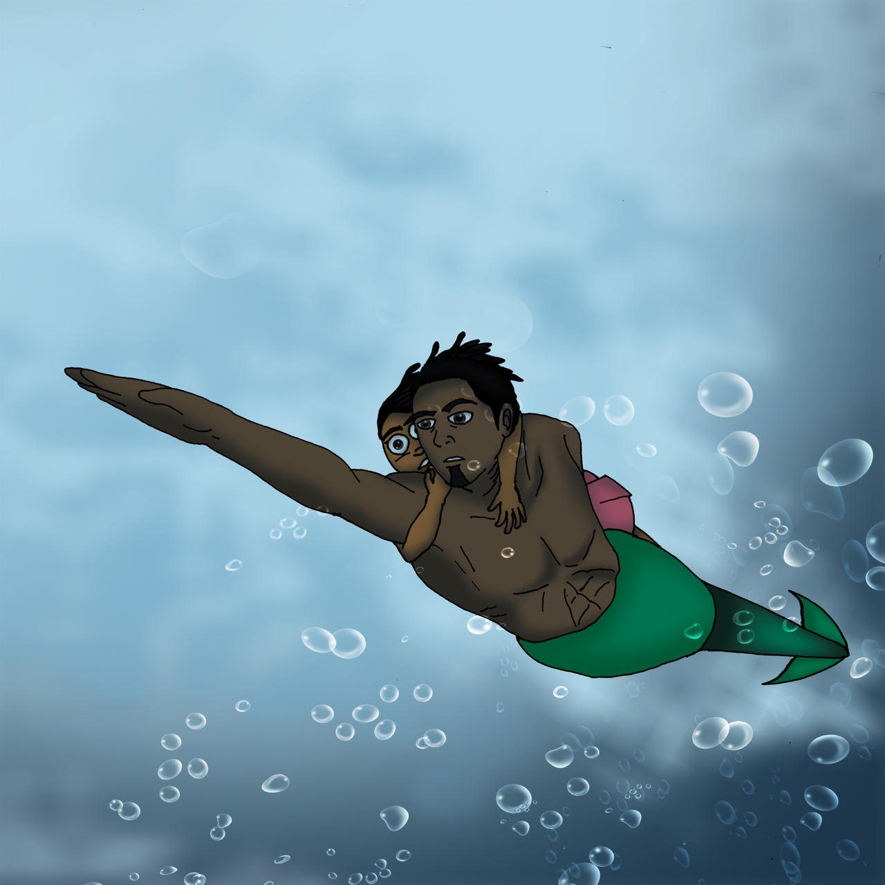 Flowy Merman Merman by PrinceTumi on DeviantArt