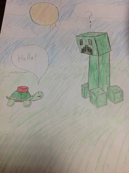 Mine turtle meets Creeper