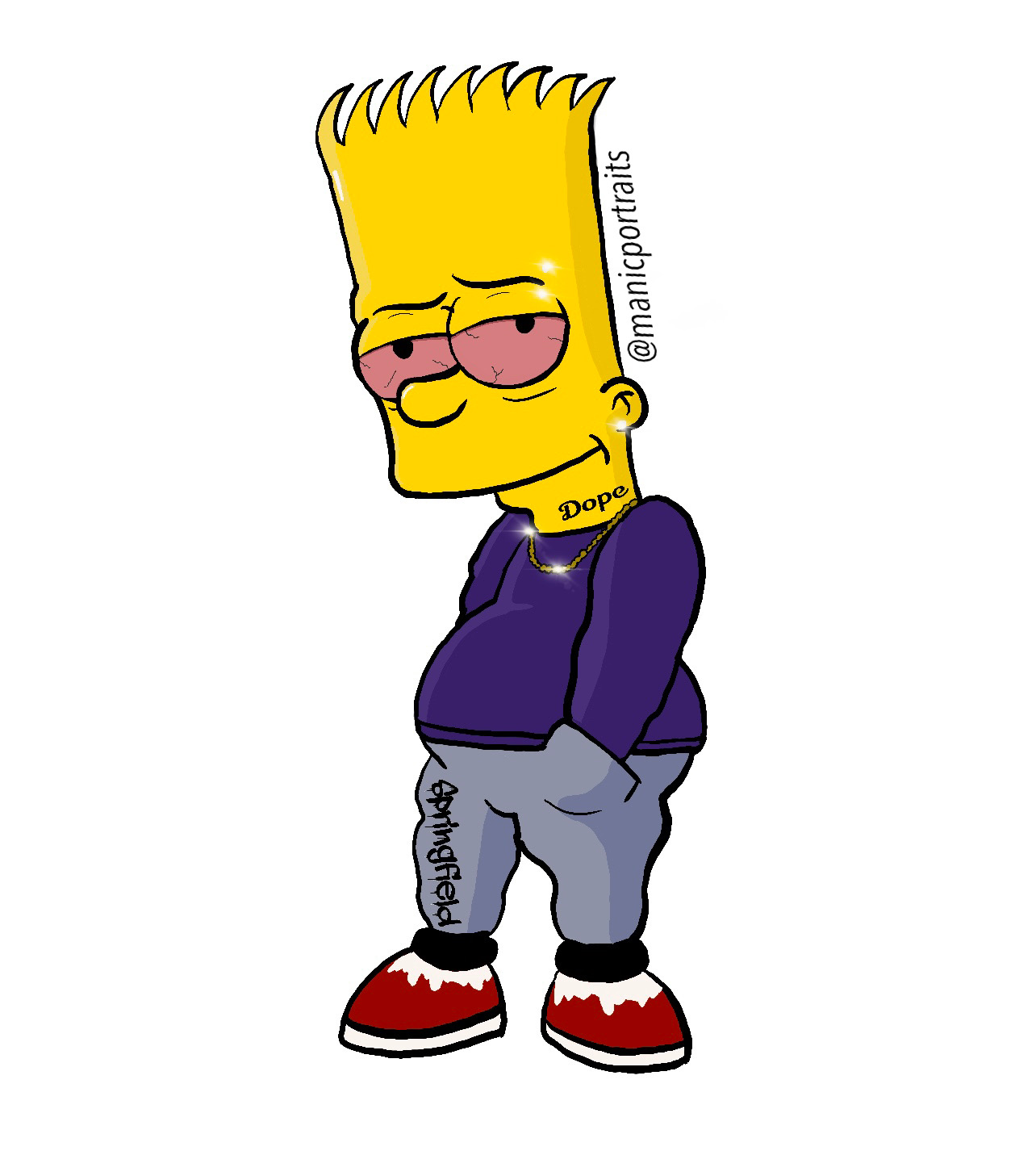 Dope Bart Simpson by manicportraits0 on DeviantArt