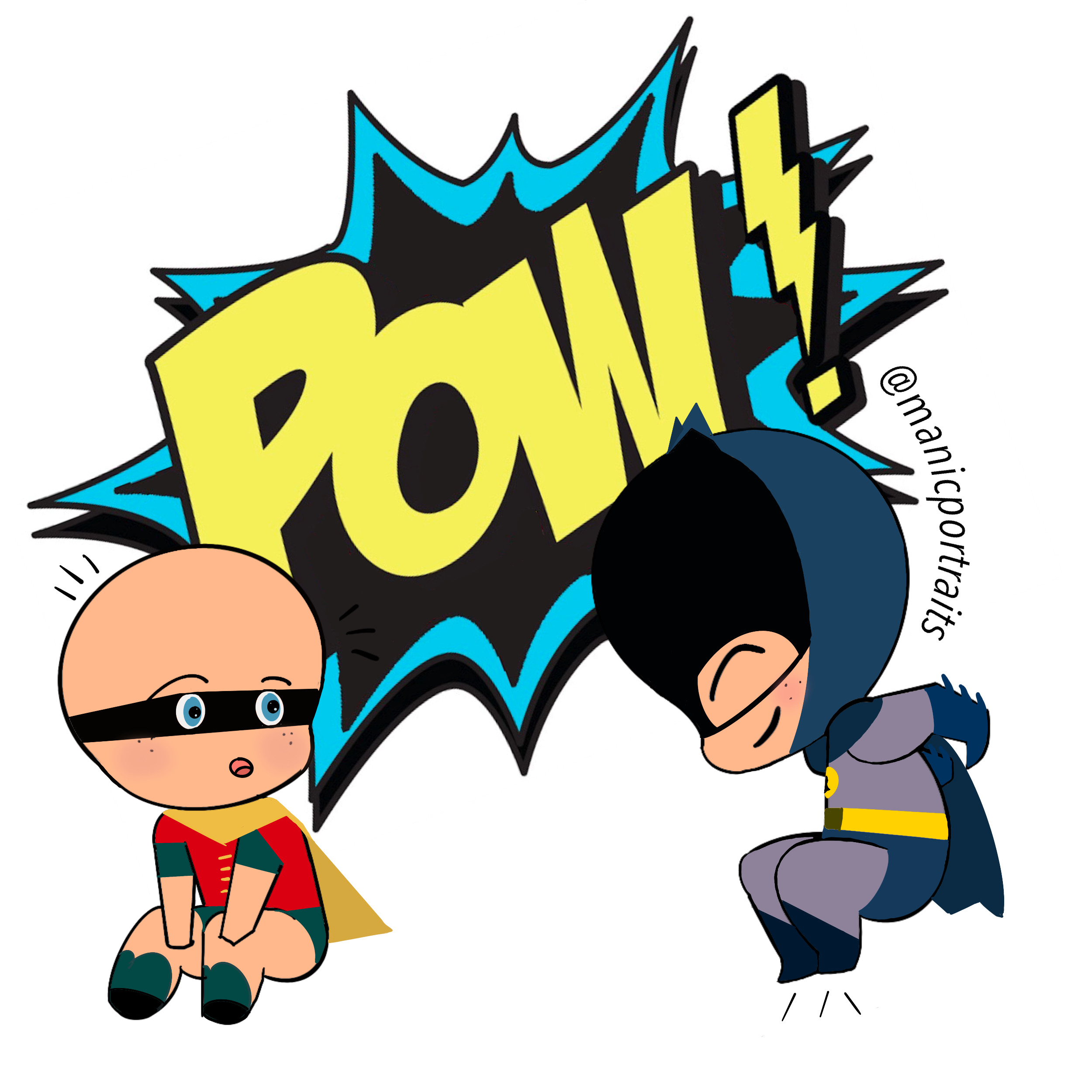 Baby batman and robin by manicportraits0 on DeviantArt